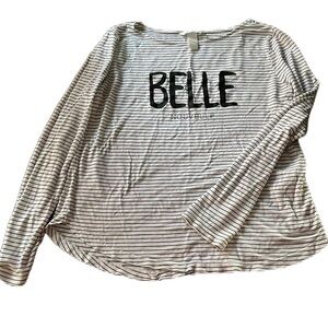 H&M szM striped black and white long sleeve t shirt